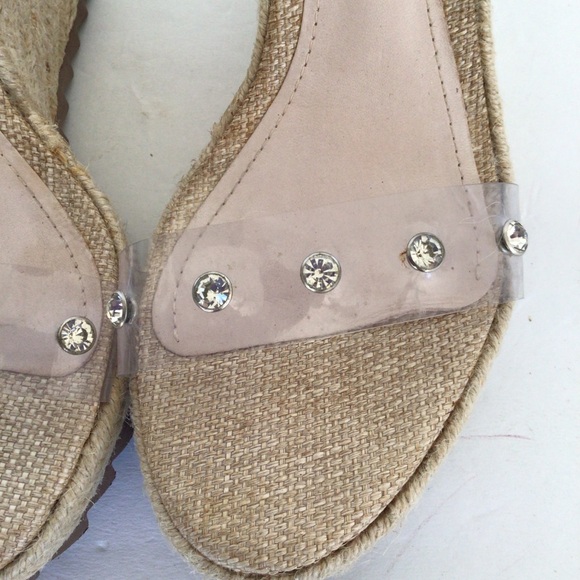 SCHUTZ ROPE WEDGES WITH CLEAR STRAPS SIZE 7.5 - Picture 9 of 15